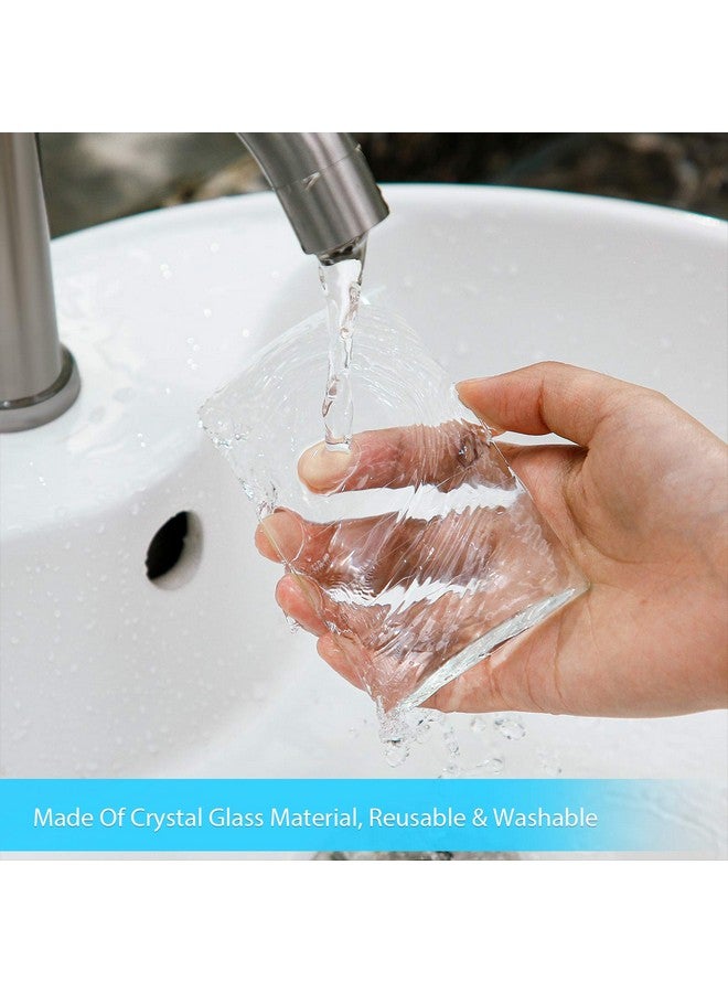 مايتيز 2 قطعة رمش البليت رمش تمديد صينية الكريستال البليت أكبر حجم الزجاج البليت جلدة كاذبة لاش صينية شريط لاصق حامل الغراء لملحقات رمش 4.13 × 2.36 × 0.47 بوصة - Image 5