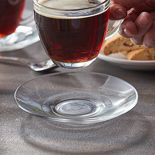 DEVDOX DEVDOX Glass Saucer Set of 12 Transparent Clear Glass Saucers for Serving Tea Coffee Snacks Durable and Elegant Small Plates for Home Kitchen Cafe and Restaurant Use  - Image 5