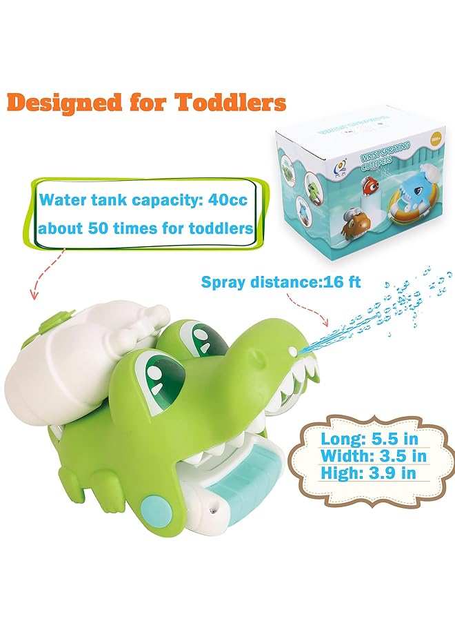 KASTWAVE Wrist Water Squirt For Toddlers Summer Outdoor Swimming Pool Beach Bath Water Toys For Boys & Girls Kids Age3 4 5 (Crocodile) - Image 3