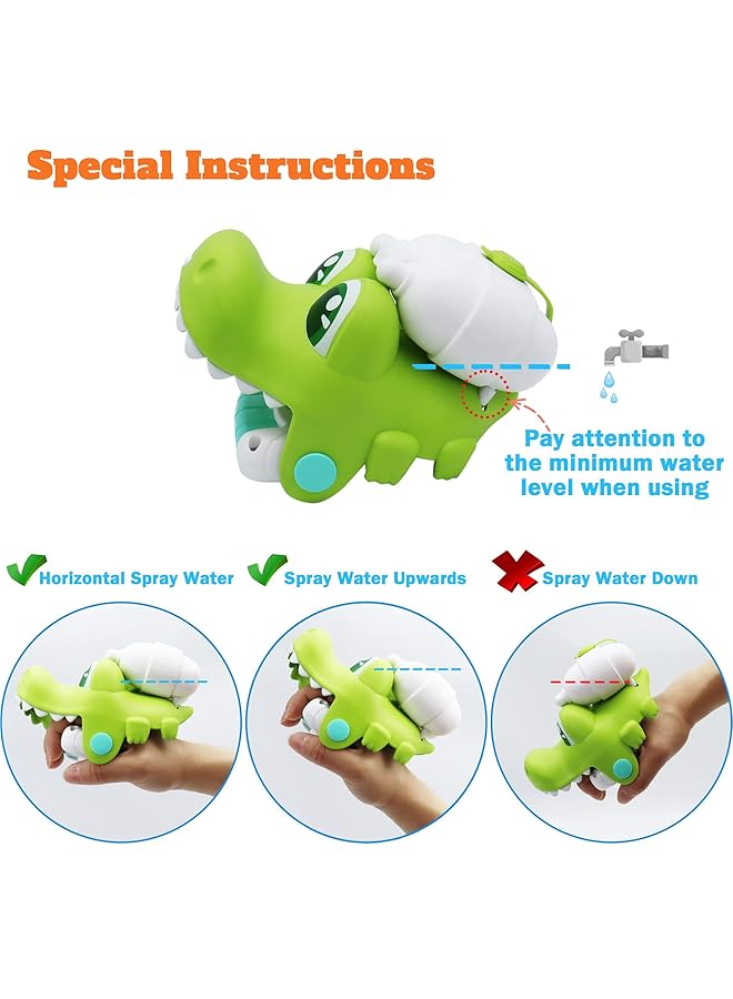 KASTWAVE Wrist Water Squirt For Toddlers Summer Outdoor Swimming Pool Beach Bath Water Toys For Boys & Girls Kids Age3 4 5 (Crocodile) - Image 4