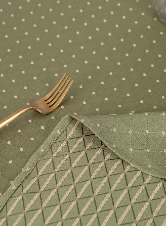Randall Geometric Diamond Cloth Napkin Set of 4 (19"×19"), Solid Washable for Family and Holiday Dining, Wedding or Party, Sage - Image 3