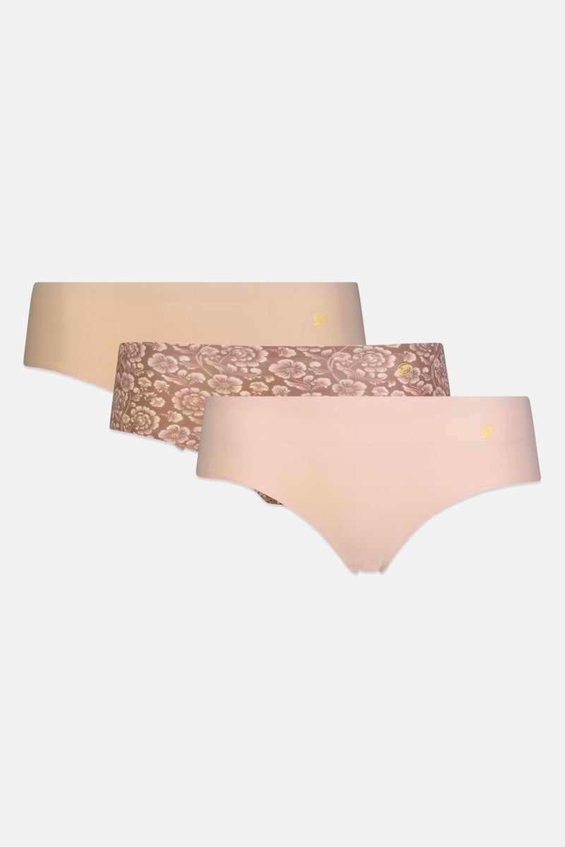 Chinese Laundry Women 3 Pack Brand Logo Pull On Panties, Multicolor - Image 1
