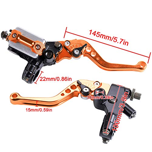 MRELC Universal Motorcycle 7/8" 22mm Handlebar Brake Master Cylinder Clutch Lever CNC Left & Right Set - Image 5