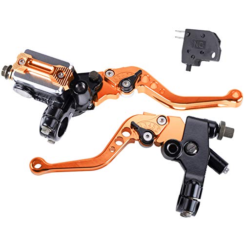 MRELC Universal Motorcycle 7/8" 22mm Handlebar Brake Master Cylinder Clutch Lever CNC Left & Right Set - Image 1