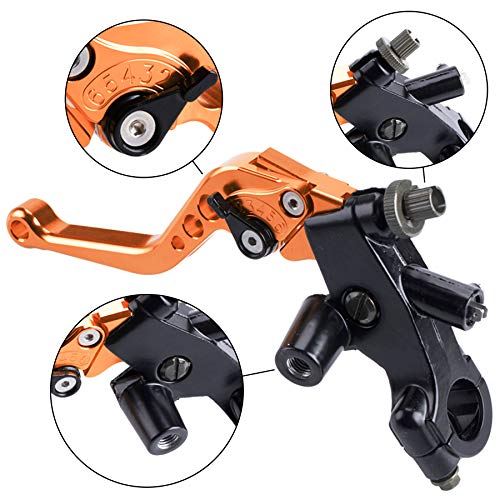 MRELC Universal Motorcycle 7/8" 22mm Handlebar Brake Master Cylinder Clutch Lever CNC Left & Right Set - Image 3