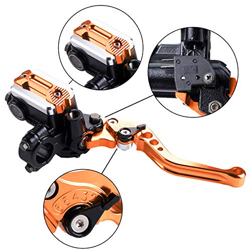 MRELC Universal Motorcycle 7/8" 22mm Handlebar Brake Master Cylinder Clutch Lever CNC Left & Right Set - Image 2
