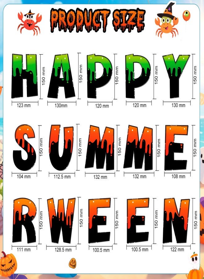 هواف لافتة هالوين صيفية، لافتة زينة هالوين صيفية سعيدة، زينة حفلات هالوين صيفية، لافتة ديكور هالوين في الصيف، زينة معلقة على شكل أشباح ليلة الهالوين بطابع هاواي - Image 3