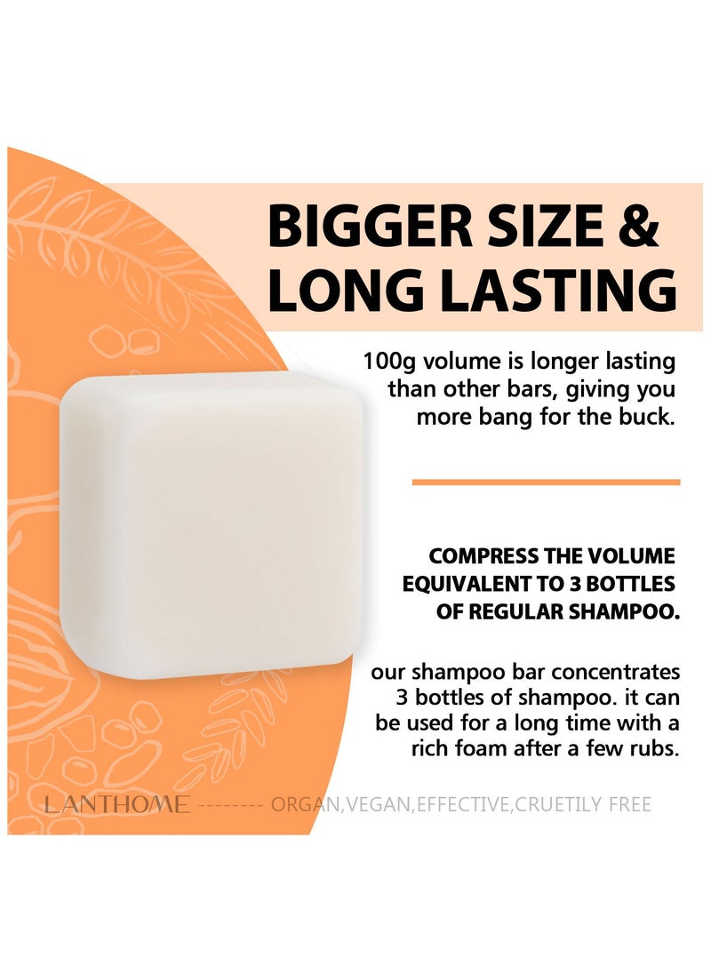Lanthome - Rice water shampoo soap rice solid hair growth moisturising cream anti hair loss treatment - Image 1