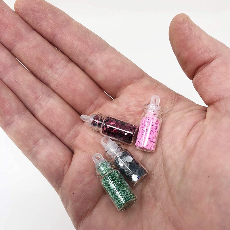 KIRA 48Pcs 3D Glitter Bottles Set Manicure Set of Nail Stickers Nail Art Tool for Nail Decoration Kit for Women Multicolor - Image 5