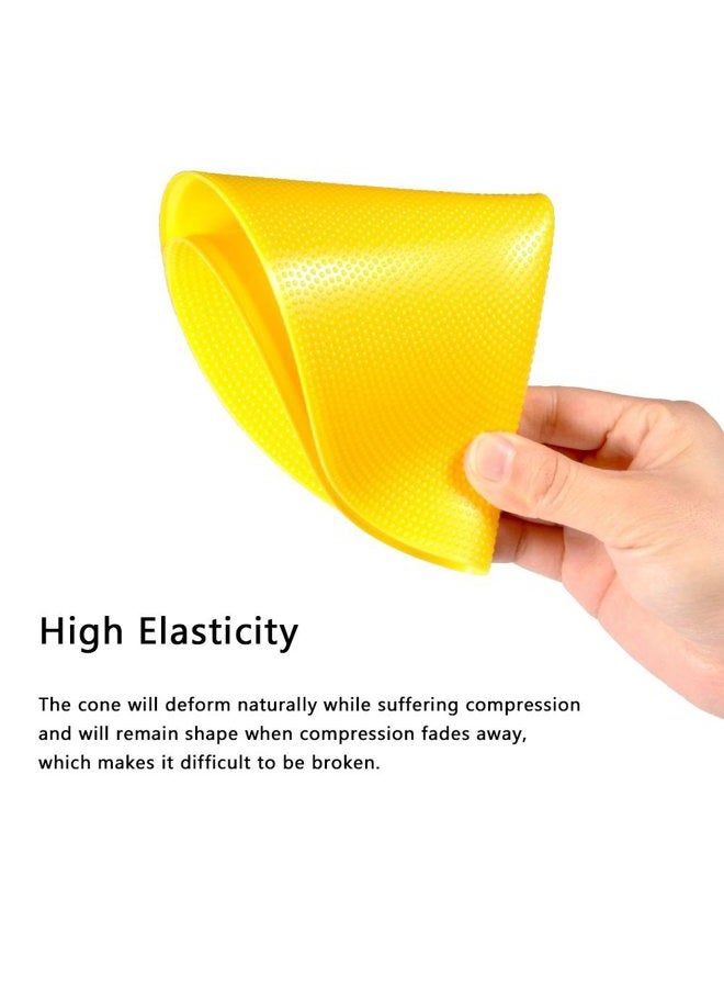Dilwe Sports Cones, 10 Pcs Flat Highly Visible Training Cones with Mesh Carry Bag for Soccer Indoor Outdoor Sports Training Marking Needs - Image 2