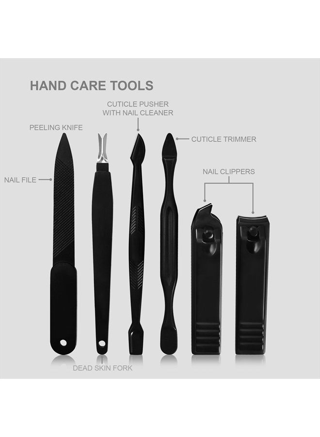 Utopia Care 15 Pieces Manicure Set - Stainless Steel Manicure Nail Clippers Pedicure Kit - Professional Grooming Kits, Nail Care Tools with Luxurious Travel Case (Black) - Image 4
