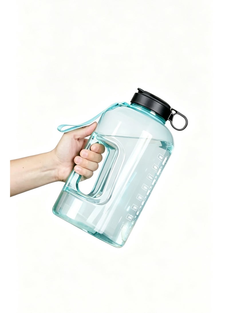 3.78L Large Water Bottle with Straw & Time Marker – 1 Gallon Motivational Sports Jug with Handle, Leakproof BPA-Free Big Drinking Bottle for Gym, Yoga & Outdoor, Clear - Image 3