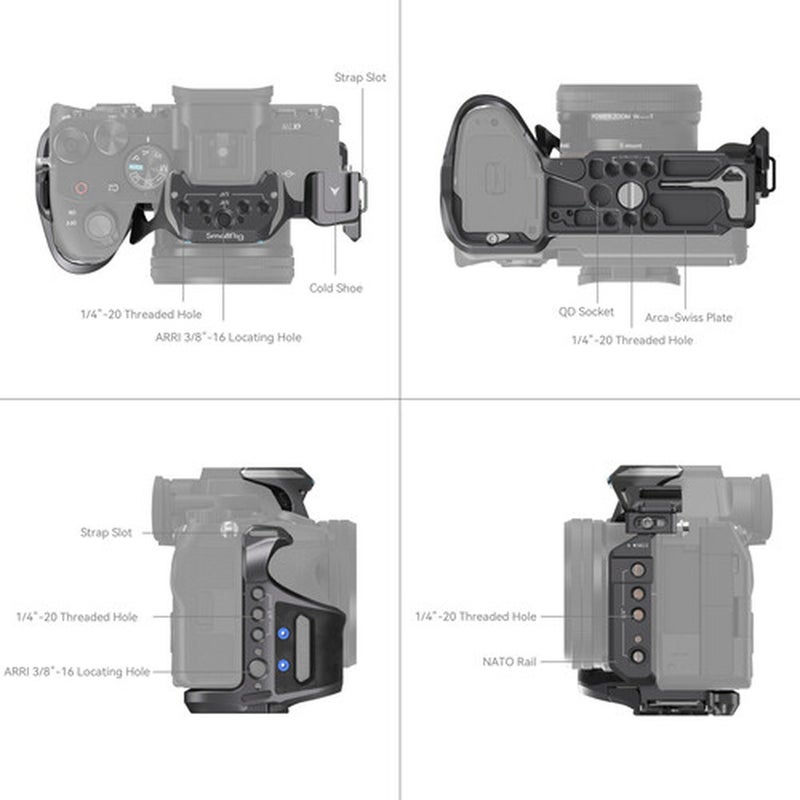 SmallRig "Rhinoceros" Cage Kit for Sony Alpha 7R V / Alpha 7 IV / Alpha 7S III - Image 4