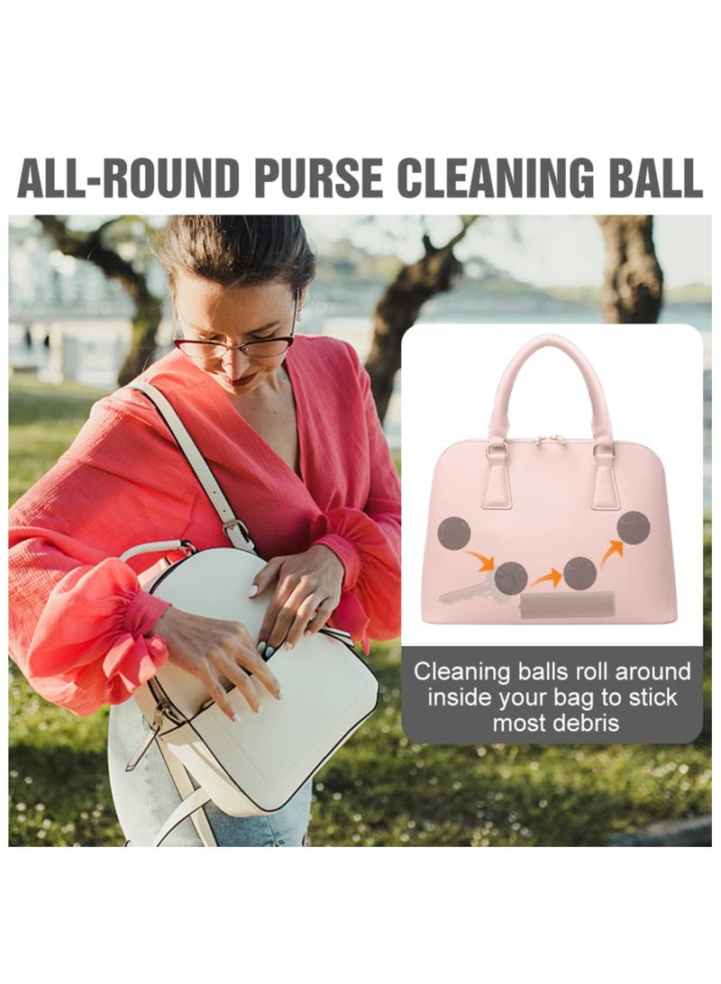 Excefore Purse Cleaning Ball, 2Pcs Bag Cleaner Ball for Purses Keep Your Bags Clean, Sticky Ball Inside Picks Up Dust, Dirt,Crumbs in Purse, Bag, Or Backpacks, Handbag(Black) - Image 3