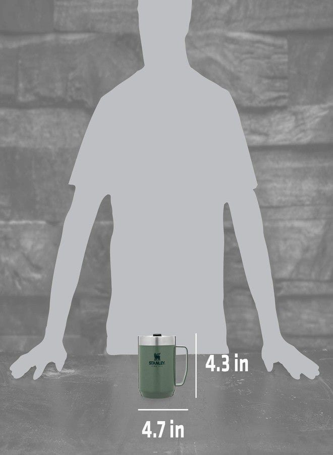 Stanley Stay-Hot Camp Mug 12 oz | Press Fit Drink Through Lid | Cup for Coffee, Tea and Drinks | Insulated Stainless Steel Coffee Mug | BPA-Free | Hammertone Green - Image 4