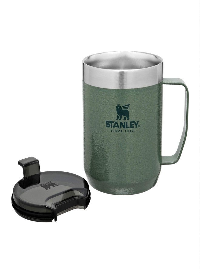 Stanley Stay-Hot Camp Mug 12 oz | Press Fit Drink Through Lid | Cup for Coffee, Tea and Drinks | Insulated Stainless Steel Coffee Mug | BPA-Free | Hammertone Green - Image 3