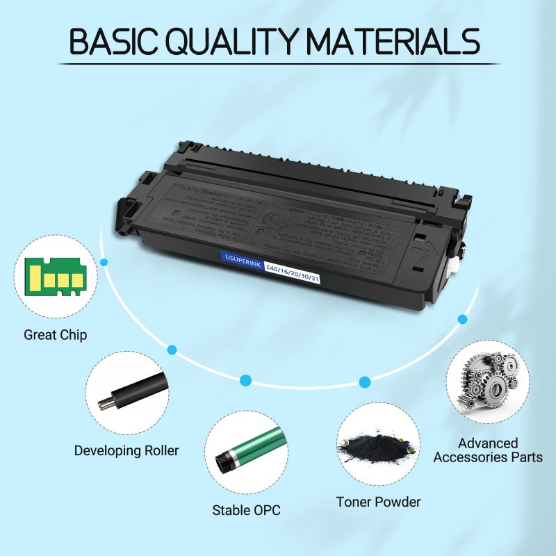 SuperInk 2 Pack Compatible for Canon E40/E30/E31/E16/E20 (1491A002AA) Black Toner Cartridge for PC-170 PC-940 PC-795 PC-950 PC-745 PC-980 Copy Machines Printers - Image 3