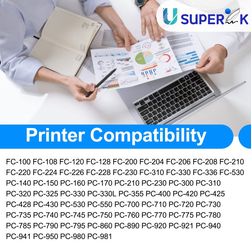 SuperInk 2 Pack Compatible for Canon E40/E30/E31/E16/E20 (1491A002AA) Black Toner Cartridge for PC-170 PC-940 PC-795 PC-950 PC-745 PC-980 Copy Machines Printers - Image 2