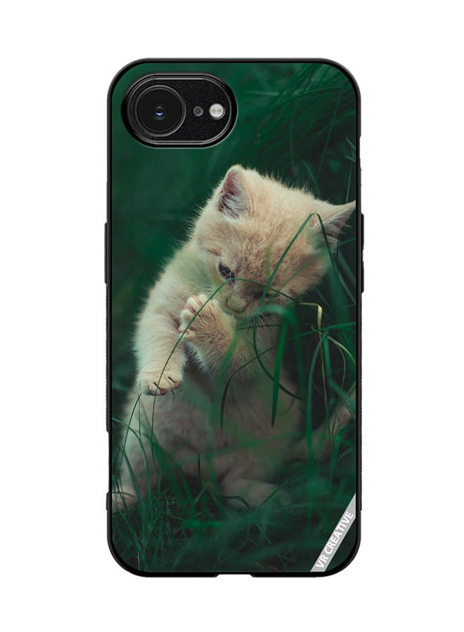 VR CREATIVE Protective Case Cover For Apple iPhone 16e Playing Kitten Design Multicolour