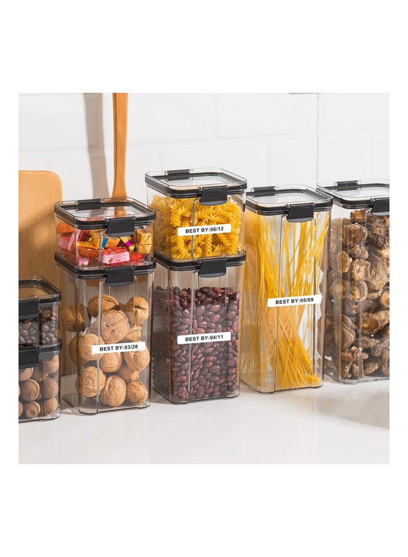 SYOSI D11 Labels Maker Tape, Waterproof Thermal Barcode Label Printer Paper Stickers Labeler Roll, Name Tag for Spice Jars Bottle (1550mm-130pcs, 1 Rolls) - Image 2