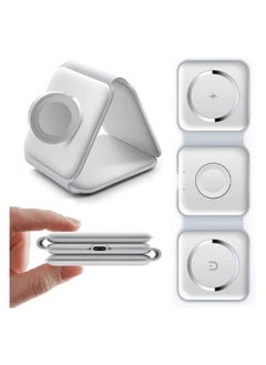 Wireless Charging, 3 in 1 Wireless Charger, Wireless Magnetic Fast Charging Foldable Dock station Charger for iPhone 13/12/11/8/Pro/Max,for iWatch