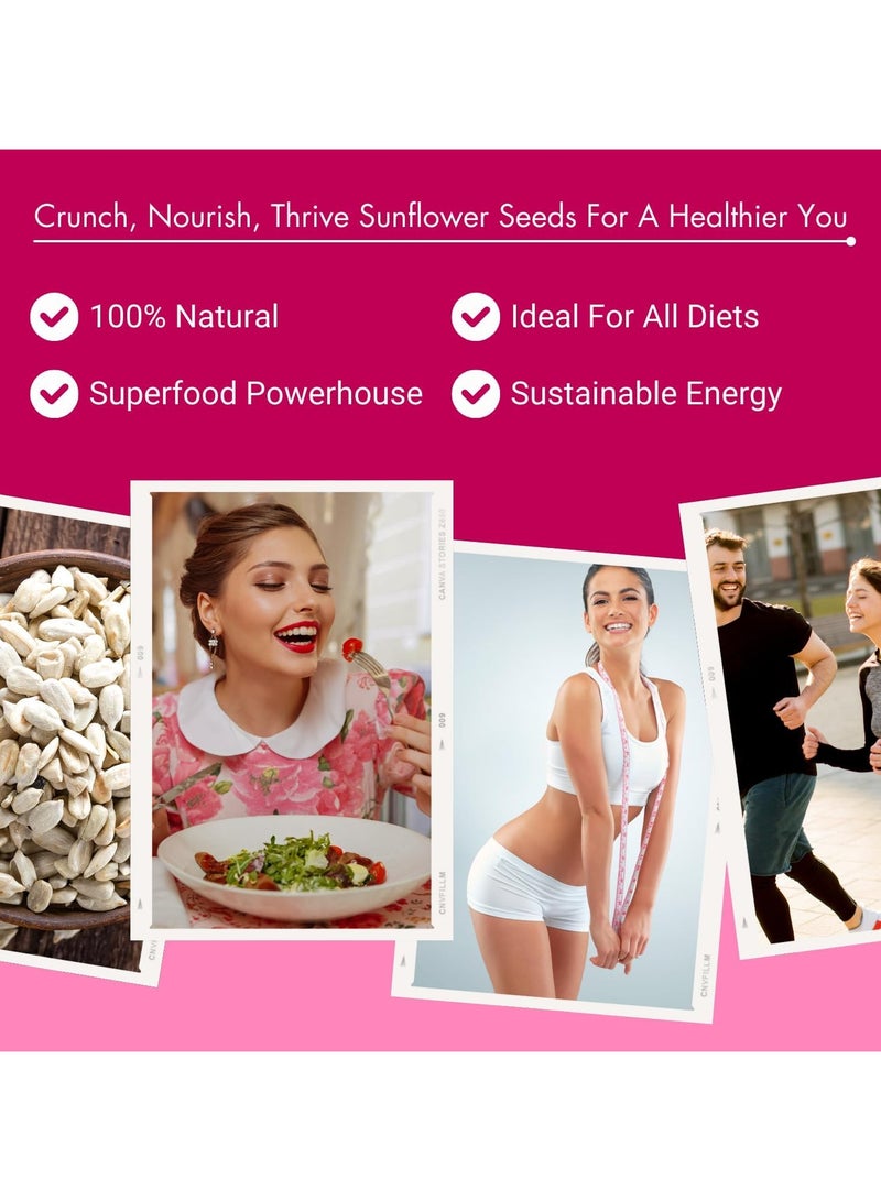 BLISS OF EARTH Dehulled Sunflower & Peeled Watermelon Seeds Combo for Weight Loss, Plant-Based Seeds for Eating & Baking, High Protein Superfood Melon & Sunflower Seed Fiber & Omega-3 Rich – 600g Each - Image 4