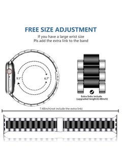 Lerobo Compatible for Apple Watch Band 40mm 41mm 38mm 44mm 42mm 45mm,Solid Stainless Steel Metal Band for iWtach with 2 Pack Protective Cases for Apple Watch Series 9 8 7 6 5 4 3-1 SE/SE2 Men Women  - Image 4