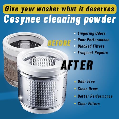 cosynee Washing Machine Cleaner Powder, 1Year Supply (24 Packs) for Front & Top Load Washers – Deep Cleaning, Odor Reduction, Residue-Free & Easy Use – Powder Cleaner for Washing Machines and Dishwasher Pods - Image 5