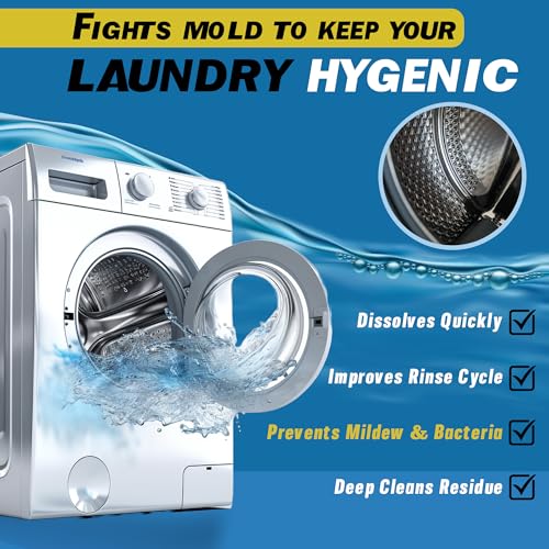 cosynee Washing Machine Cleaner Powder, 1Year Supply (24 Packs) for Front & Top Load Washers – Deep Cleaning, Odor Reduction, Residue-Free & Easy Use – Powder Cleaner for Washing Machines and Dishwasher Pods - Image 3