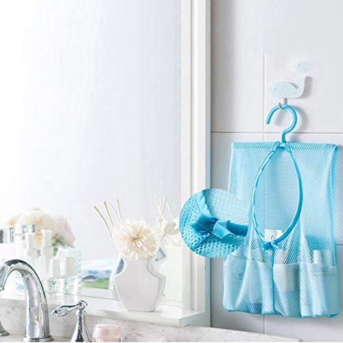 Killerzone KILLERZONE STOIQE Colorful Hanging Mesh Bag Bathroom Storage Organizer Hamper Bag Closet Rack Clothes Clip Collection Bag Laundry Bag Pinch Net Pouch Set of 3 - Image 5