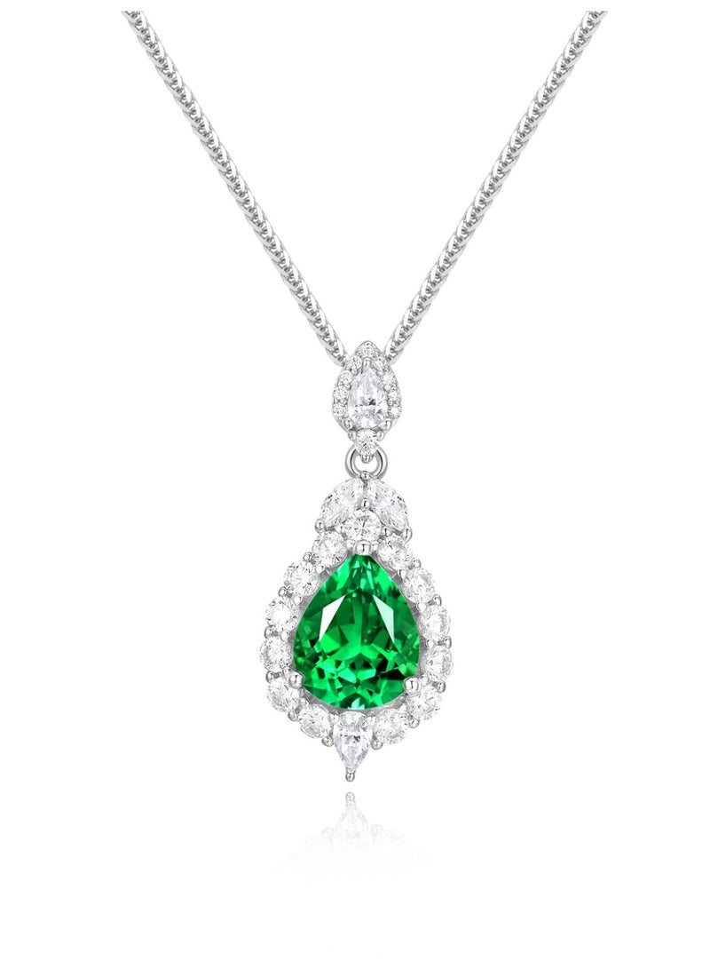 Field Fashion necklace artificial emerald diamond Pendant Necklace - Image 1