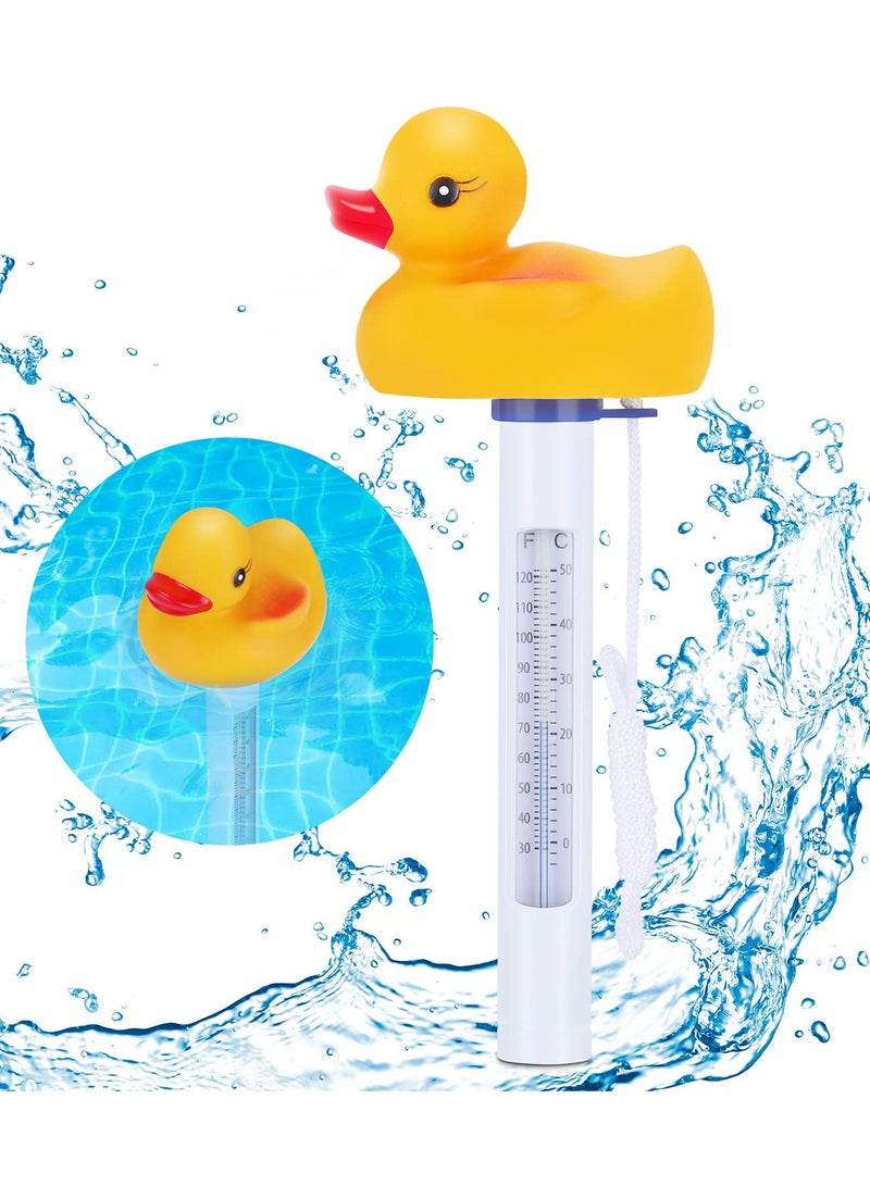 Large Floating Pool Thermometer - Easy to Read & Shatter Resistant Water Temperature Gauge with String for Indoor & Outdoor Pools & Spas - Perfect for Family Fun - Image 1
