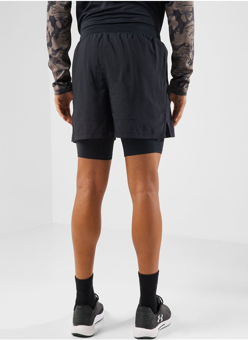 UNDER ARMOUR - Launch 5'' 2-In-1 Shorts - Image 1