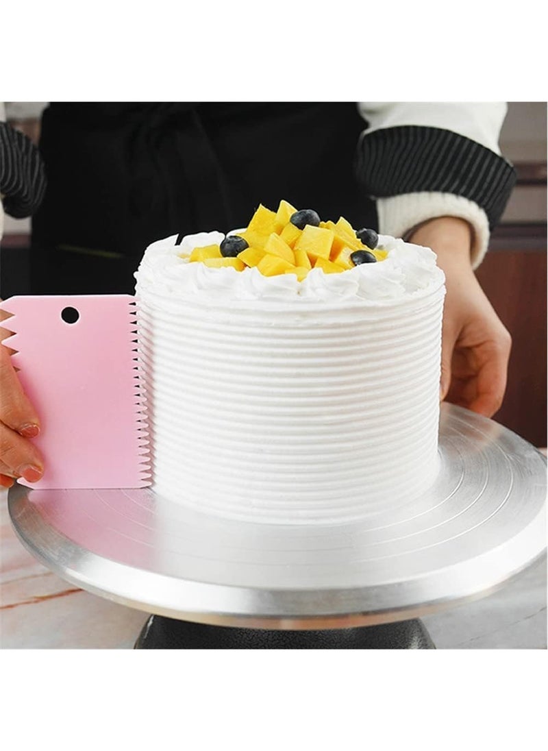 MARKQ Cake Scraper 3 Pcs Dough Cutter Cake Icing Buttercream Smoother for Cake Decorating Baking Bread Pizza Cutter, Plastic Dough Scraper  - Image 5