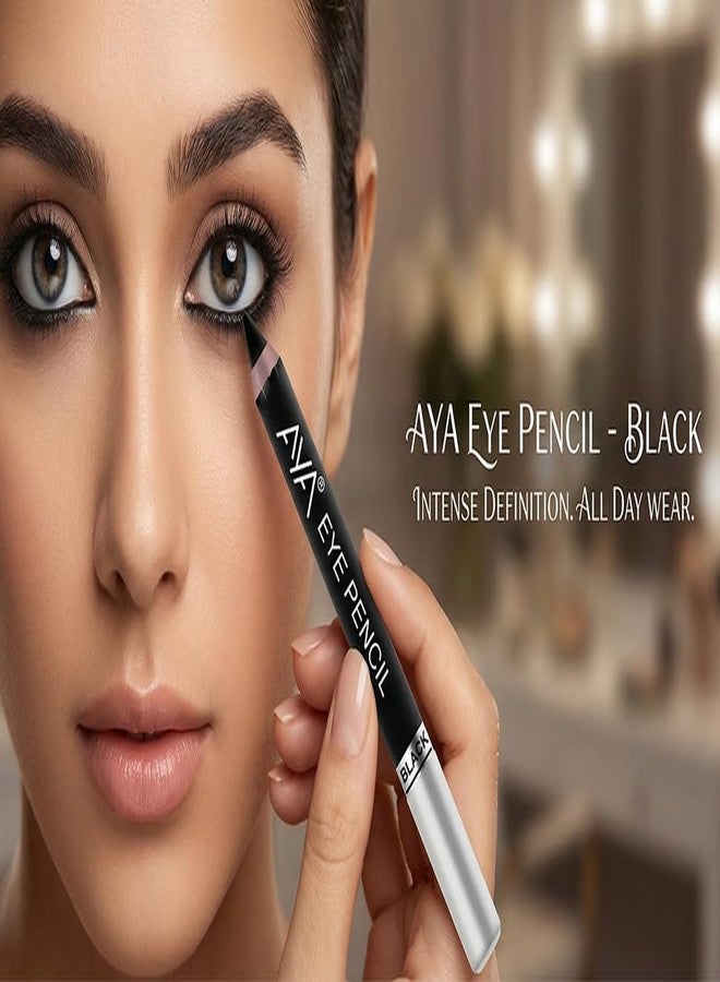 AYA Eye Pencil for Kajal/Eyeliner - Black 2.8g | Glides Smoothly | Creamy smooth formula | Light weight - Image 3