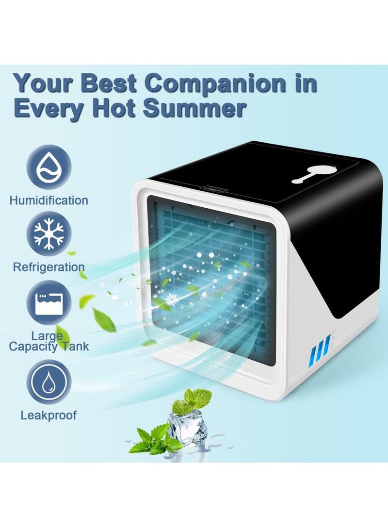 Cool Baby COOLBABY Portable Air Conditioner Personal Cooling Fan Large Capacity Water Tank Silent Mini Air Conditioner Desktop Fan Suitable for Home Bedroom Travel and Office [Energy Class A]  - Image 3