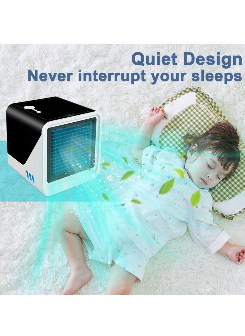 Cool Baby COOLBABY Portable Air Conditioner Personal Cooling Fan Large Capacity Water Tank Silent Mini Air Conditioner Desktop Fan Suitable for Home Bedroom Travel and Office [Energy Class A]  - Image 5