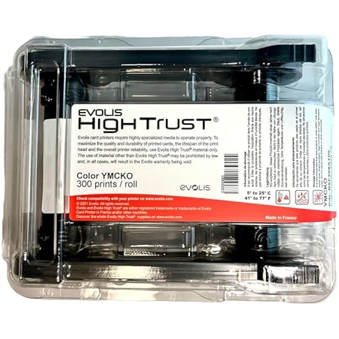 PRIMACY 2 R5F208A100 YMCKO COLOR PRINTER RIBBON | 300 FULL-COLOR PRINTS, COMPATIBLE WITH PRIMACY 2 PRINTER, FOR ID CARDS, BADGES, AND BARCODES - Image 1