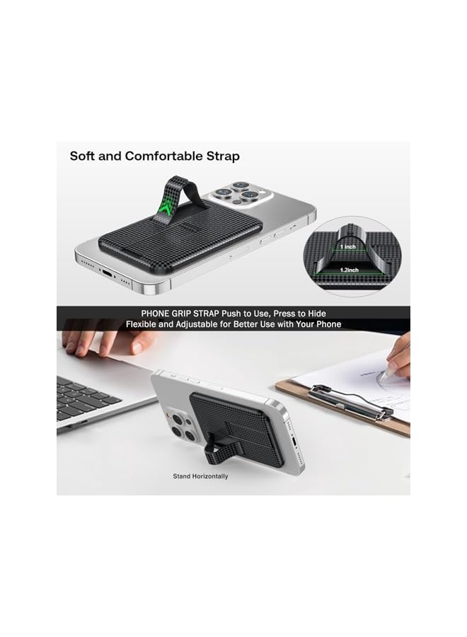 Green Tiger Silicone Magnetic Phone Grip - Finger Loop Design Ring for iPhone Back Magnet Phone Holder Compatible with Magnetic Case - Image 3