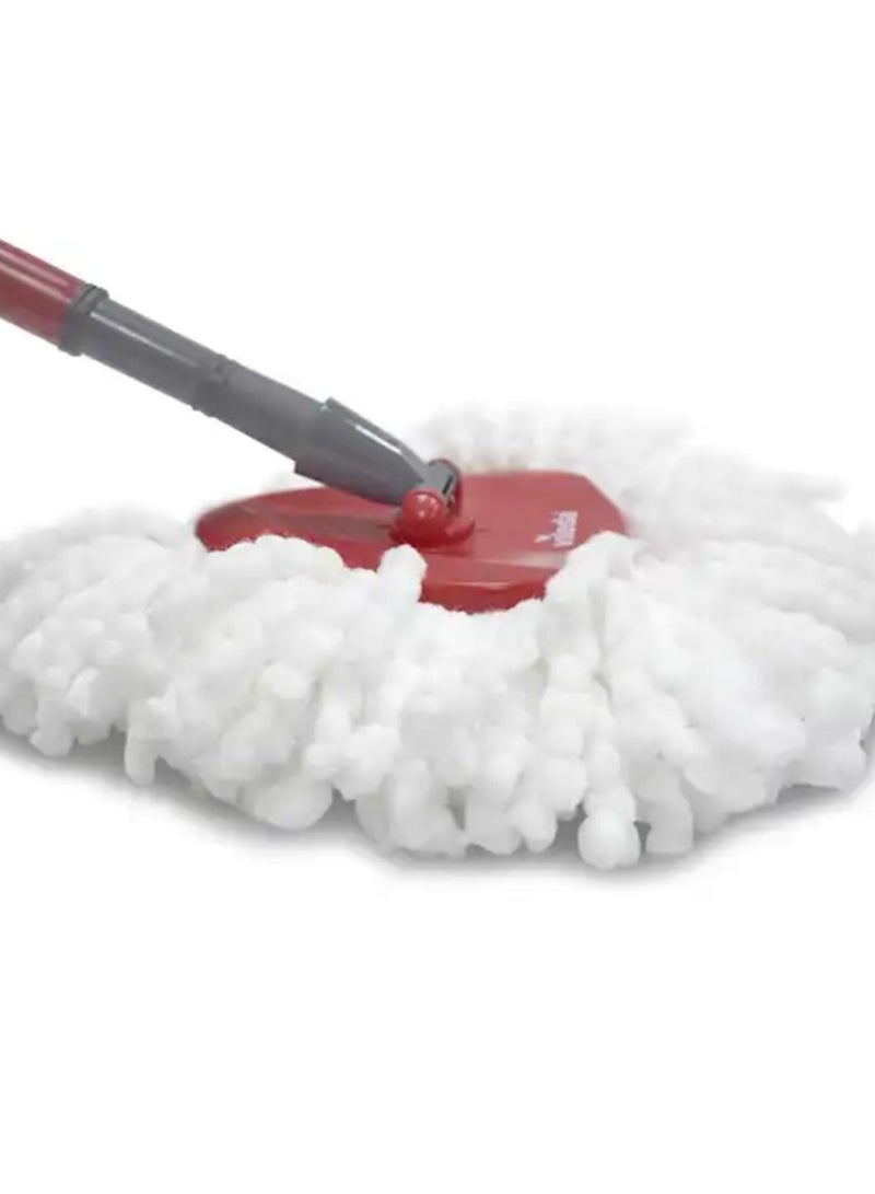 Zalcoon Spin Mop Heads Replacement Compatible with Vileda / O-cedar Easy Wring , Spin Mop Head Replacement for Floor Cleaning, Blue-White Color,Triangle Shape (Pack of 6 Pieces) - Image 2