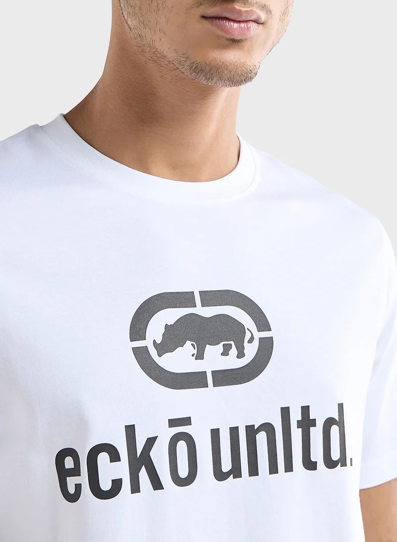 Ecko Unltd. Ecko Printed T-shirt with Crew Neck and Short Slee