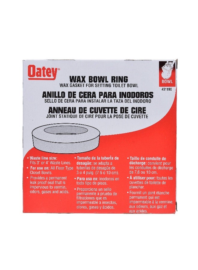 Oatey 31190 Heavy Duty Wax Bowl Ring 3 or 4 waste lines - Image 2