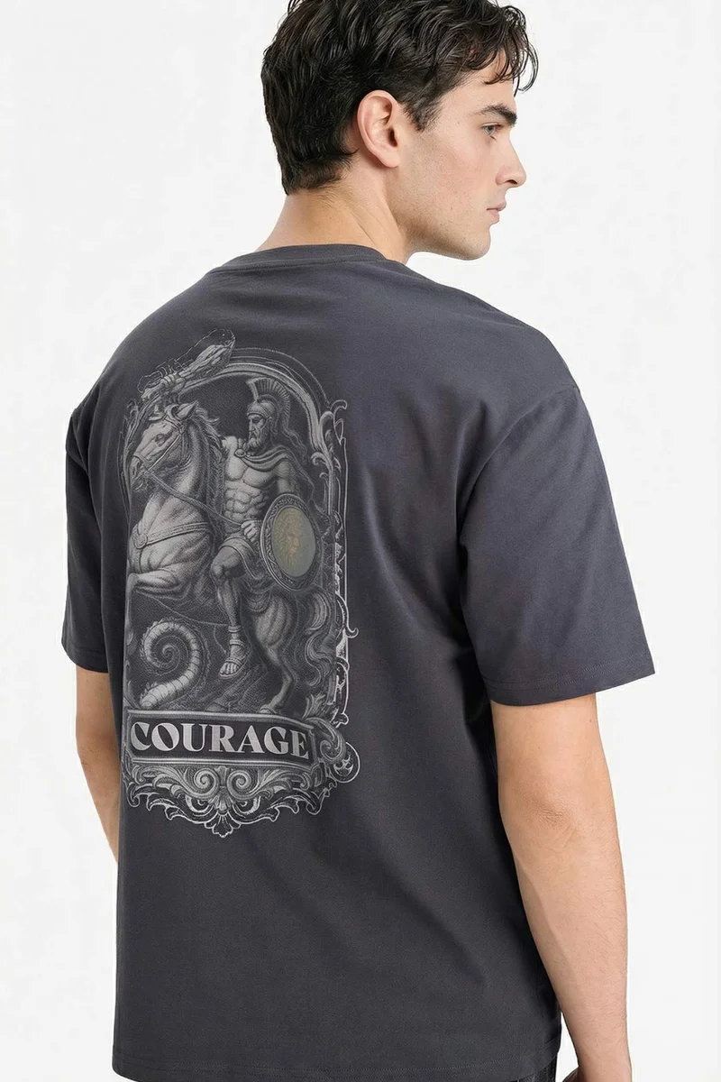 ديفاكتو Boxy Fit Printed Cotton T-Shirt