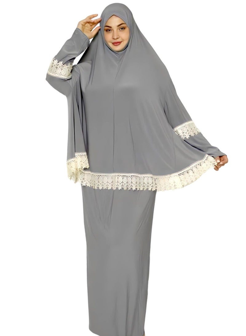 أولودينيز  طقم صلاة ،  يانس صلاة بقياس موحد يناسب جميع الاحجام ، خامة وتصميم مميز ، صناعة تركية - Image 3