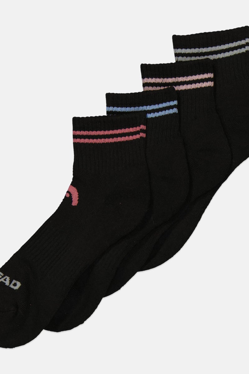 HEAD Women 6 Pairs Brand Logo Outdoor Socks, Black Combo  - Image 2