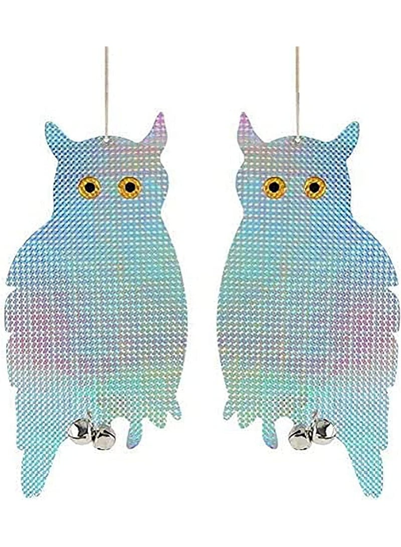 FengSVMA Bird Scare Device, Hanging Reflector Board to Scare Bird Away, Reflective Owl Scarecrow Keep Bird Away from Garden, Patio, Windows, Balcony, Orchard - Image 1