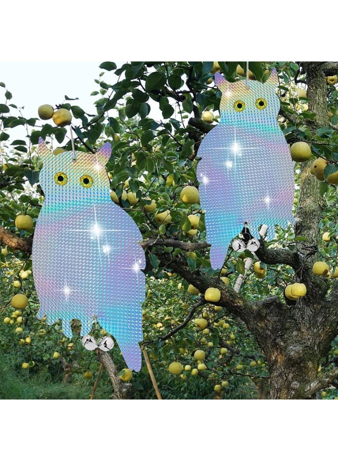 FengSVMA Bird Scare Device, Hanging Reflector Board to Scare Bird Away, Reflective Owl Scarecrow Keep Bird Away from Garden, Patio, Windows, Balcony, Orchard - Image 2