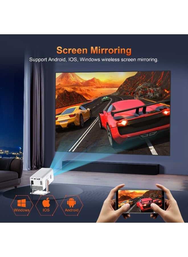 Xnano HM103 Portable Projector Auto Focus Bluetooth 5.2 Wi-Fi 6 Smart Projector Full HD Native 1080P Rotating 270° - Image 4