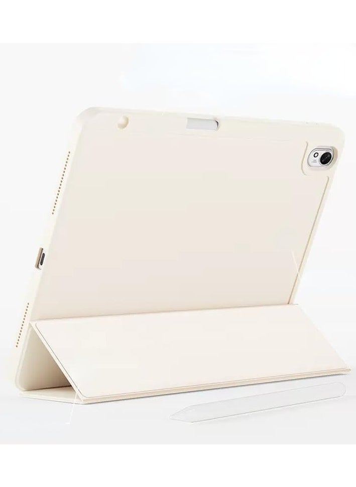 Case Compatible with Huawei MatePad 11.5"S 2024, TPU Flexible Back Cover with Pencil Holder and Auto Wake/Sleep For MatePad 11.5" S (White)