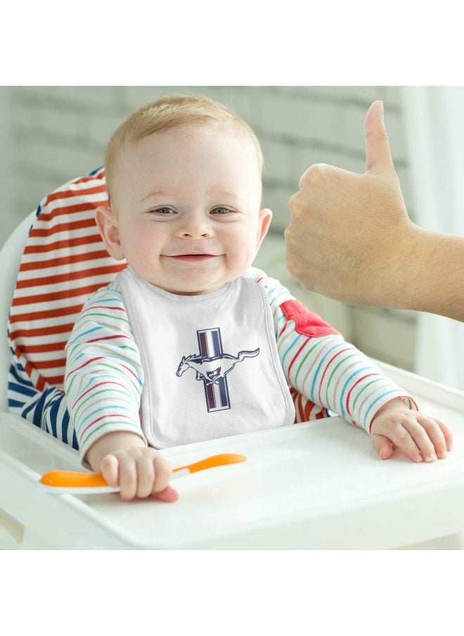 GRAPHICS & MORE - Ford Mustang Logo Baby Bib - Image 1